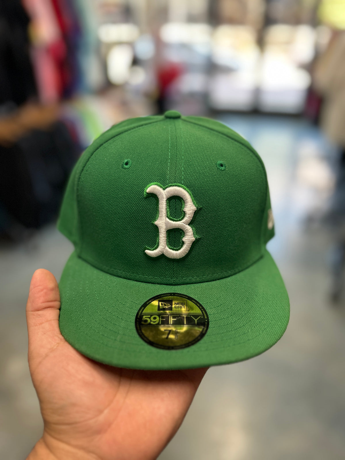 New Era Boston Red Sox Green Fitted Hat 7 5/8 (T)