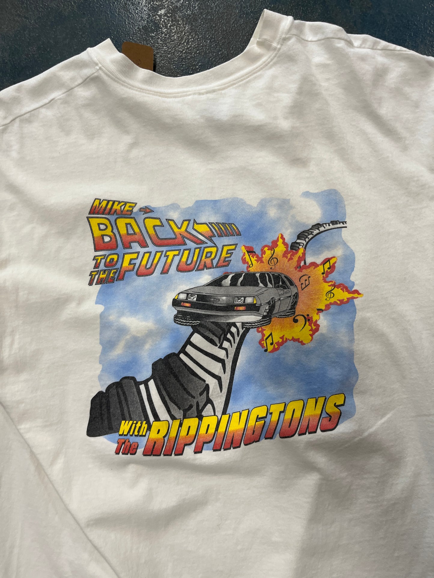 Vintage 89’ Back to the Future II Walton Band Camp White T-Shirt OTF