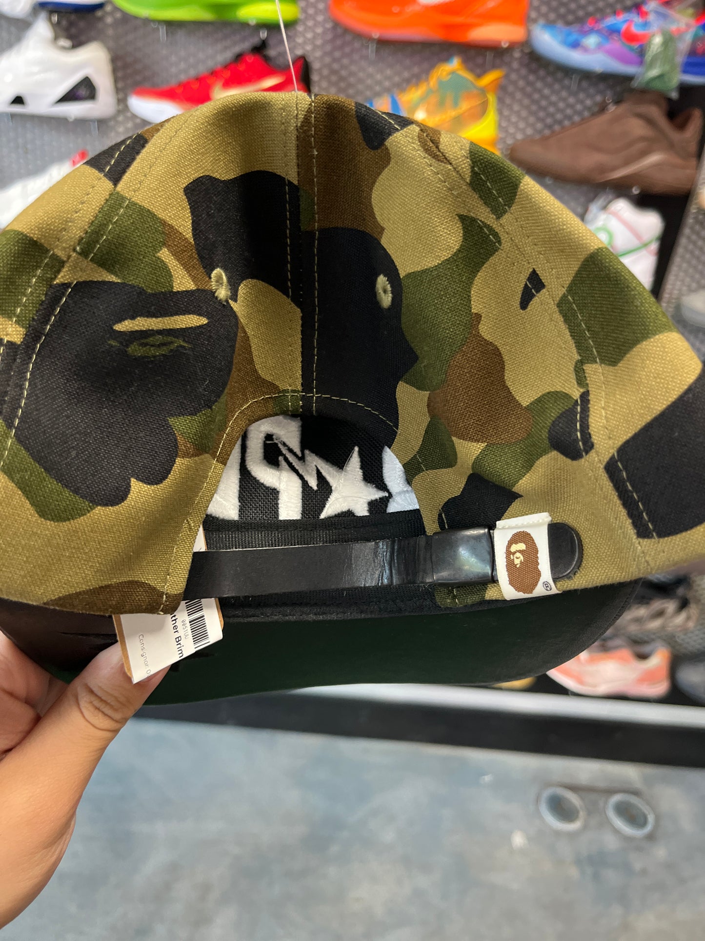 A Bathing Ape Leather Brim Came Hat OTF (RC)