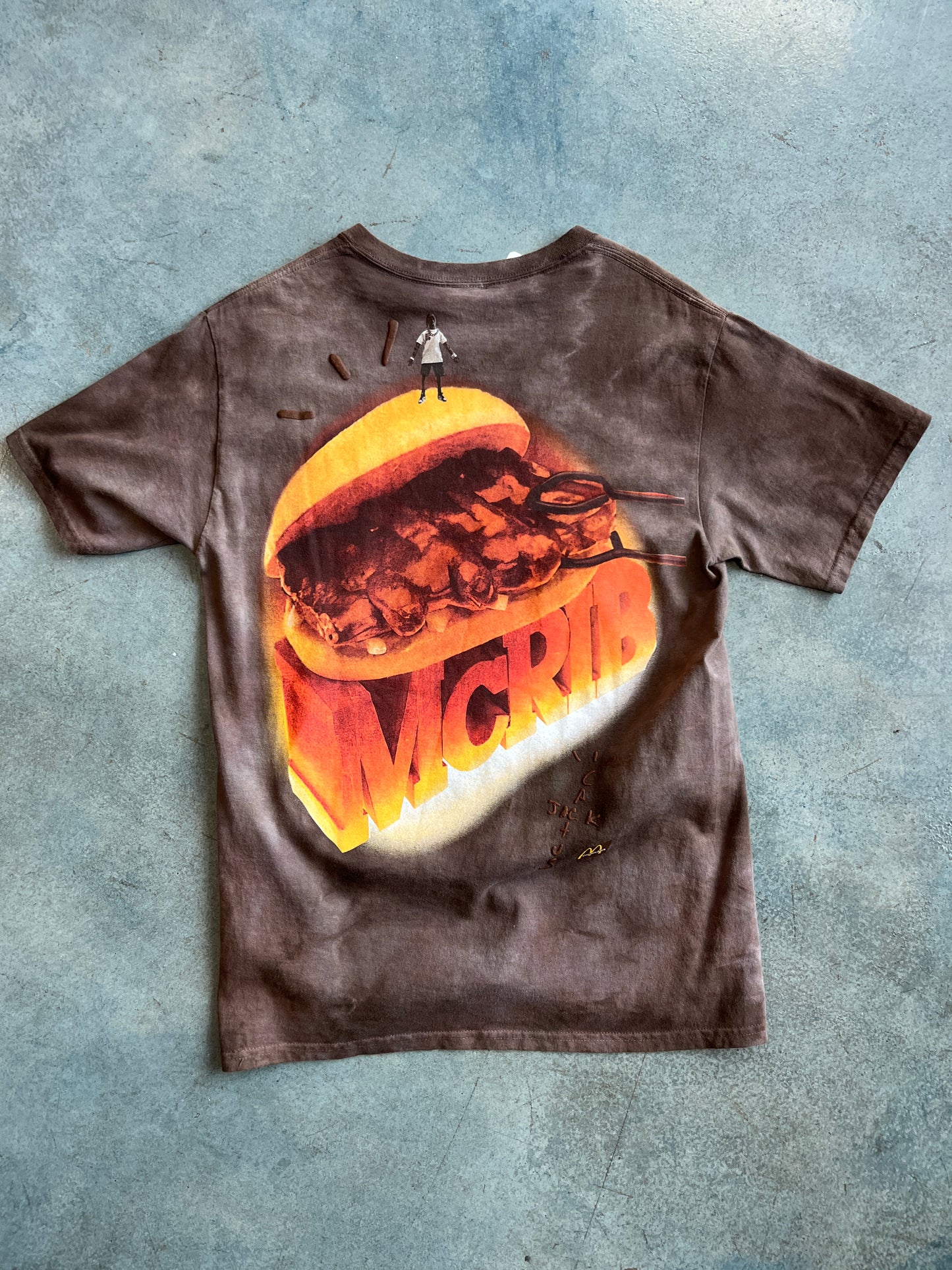 Cactus Jack Travis Scott x McDonald's Shamrock Shake McRib Brown Grail T-Shirt OTF YT