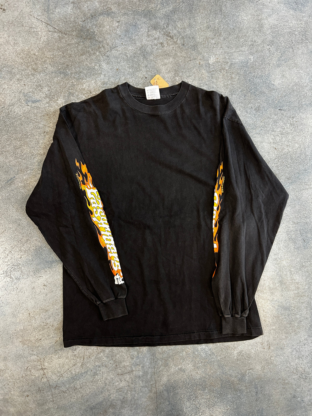 Vintage EasyRiders Daytona Long Sleeves Flames Black Tee