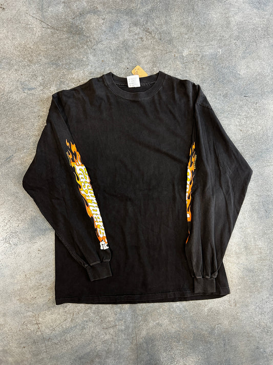 Vintage EasyRiders Daytona Long Sleeves Flames Black Tee