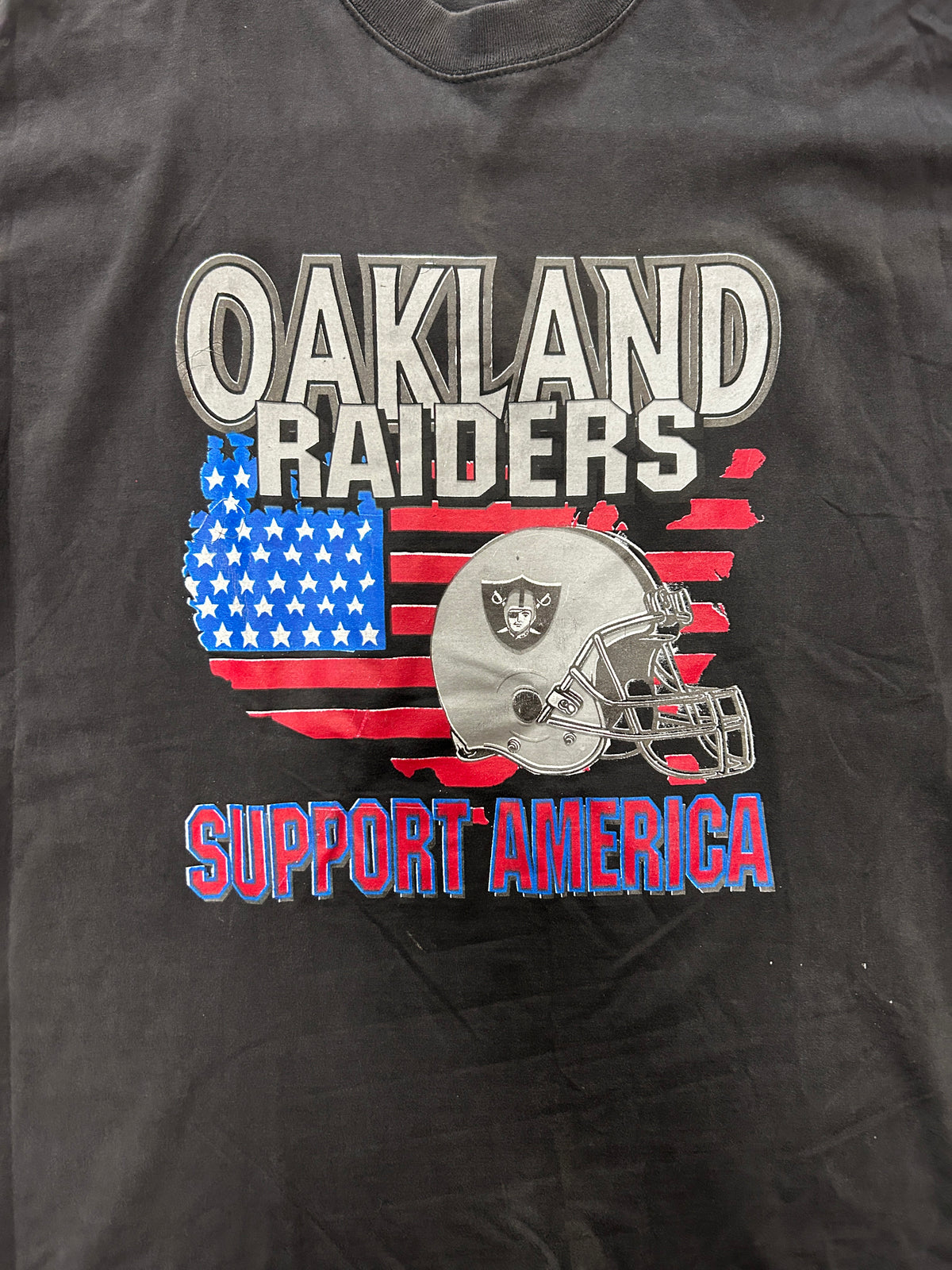 OakLand Raiders Support America Tee Black OTF