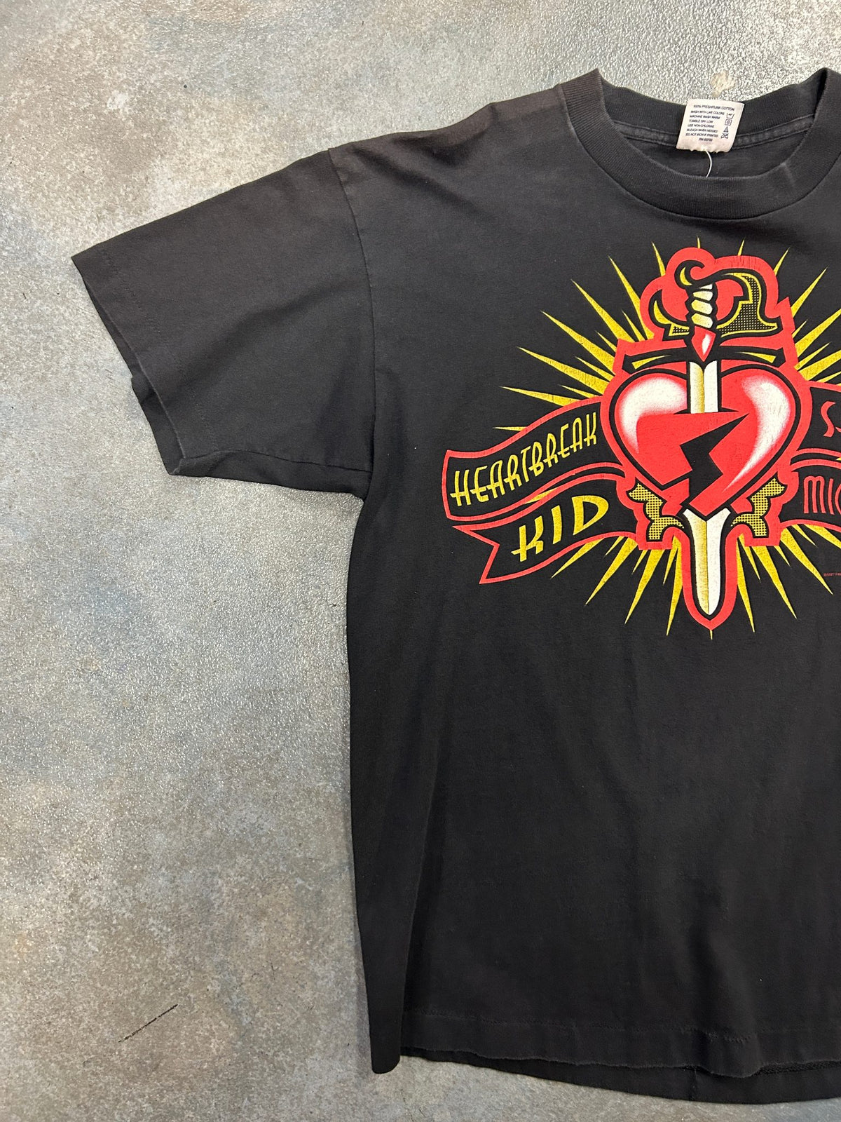 Vintage 1997 Heartbreak Kid Shawn Michaels World Wrestling Federation Black Tee
