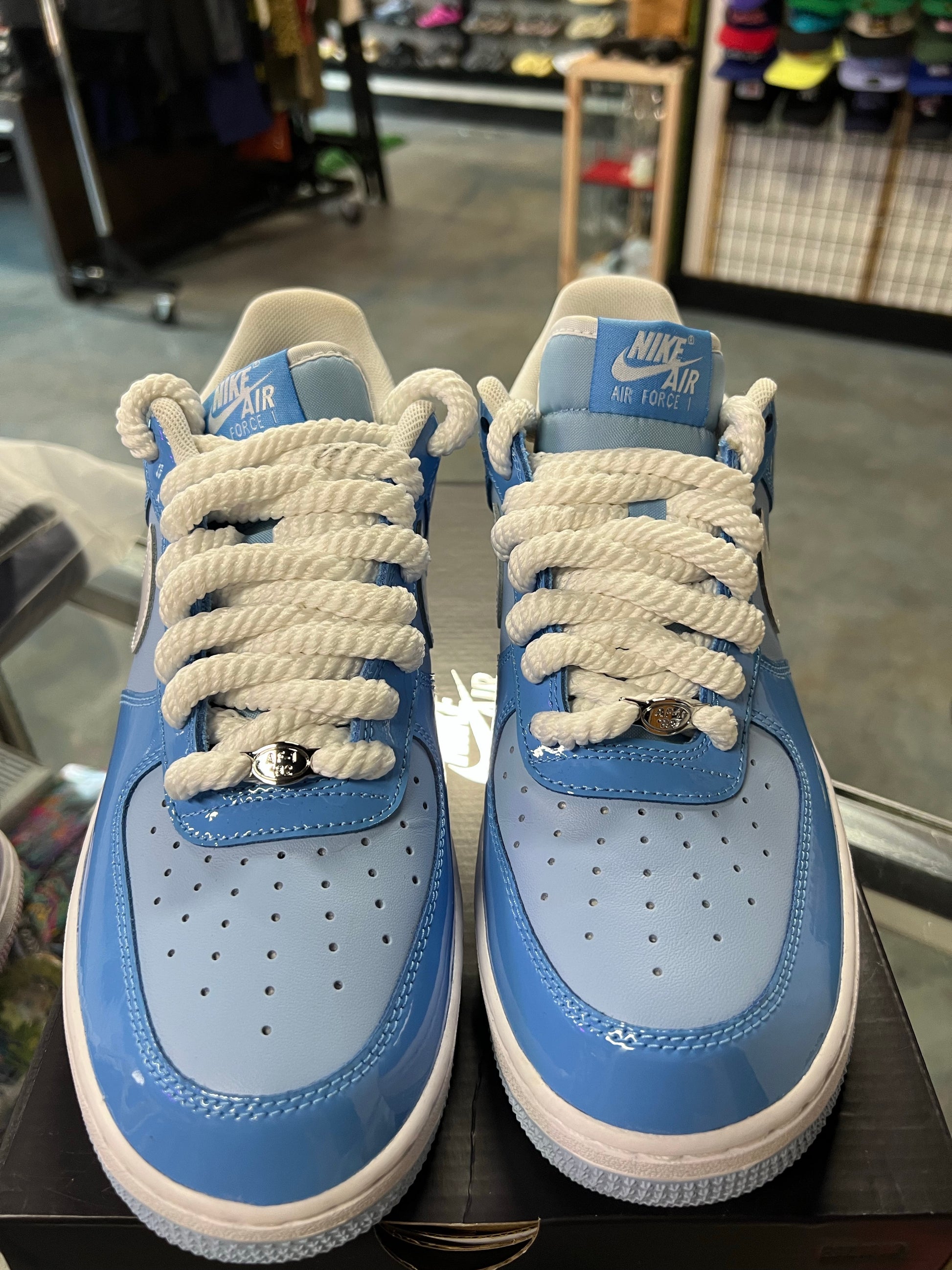 Nike Air Force 1 Low '07 LV8 Phychic Blue White Patent