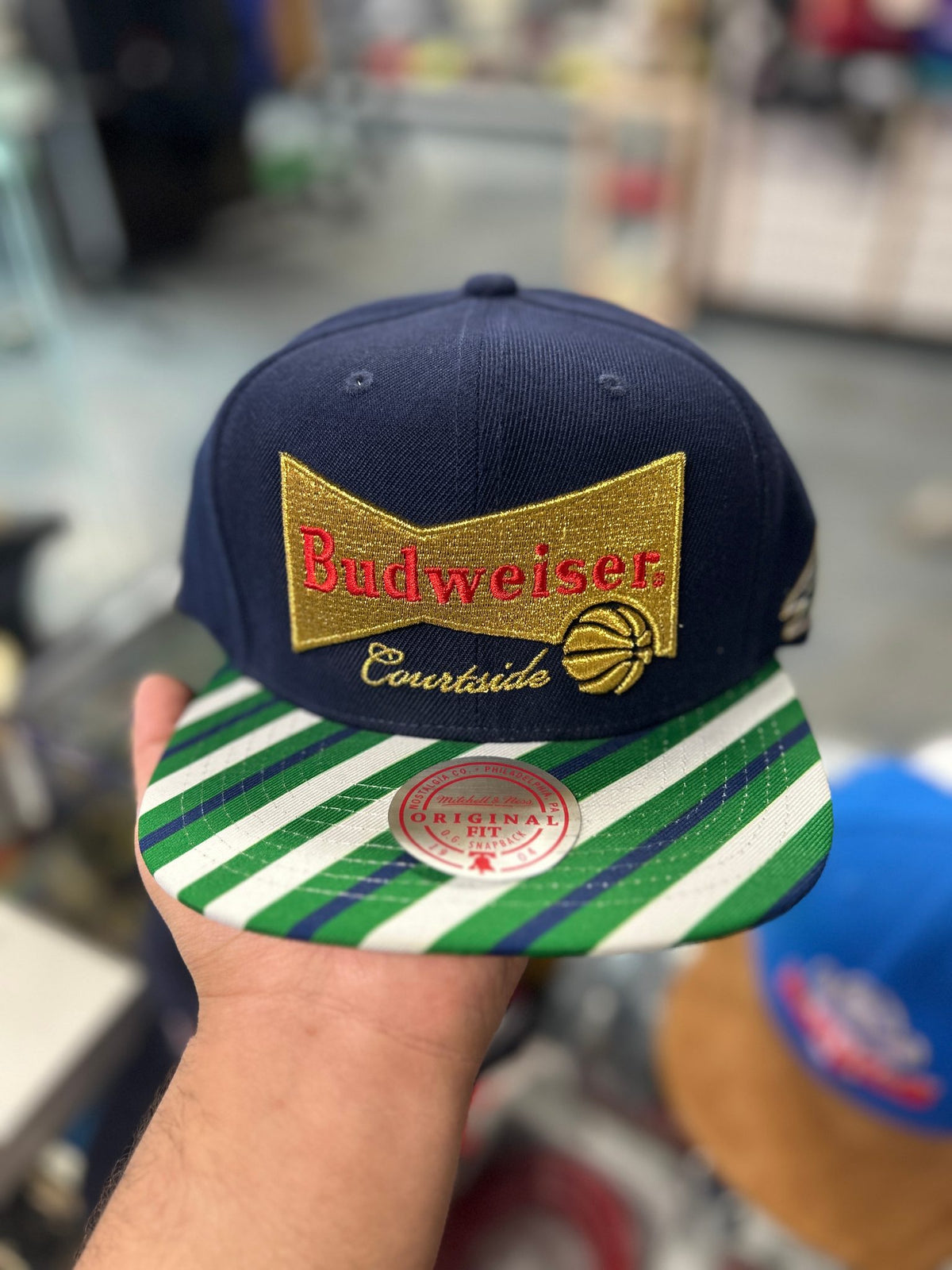Mitchell & Ness x Budweiser "Courtside" NBA Snapback Hat
