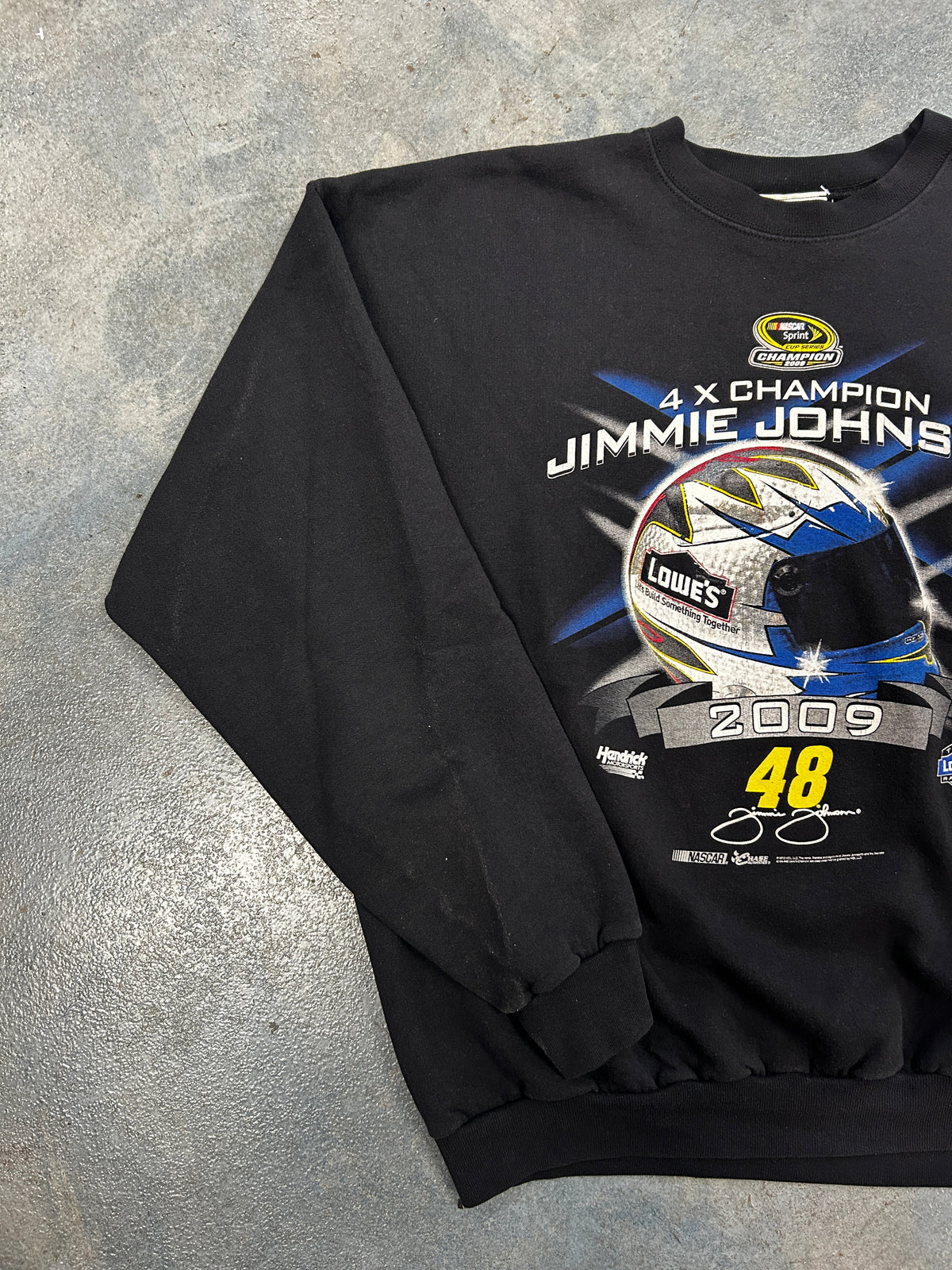 Vintage 2010 Nascar Jimmie Johnson Black Pullover