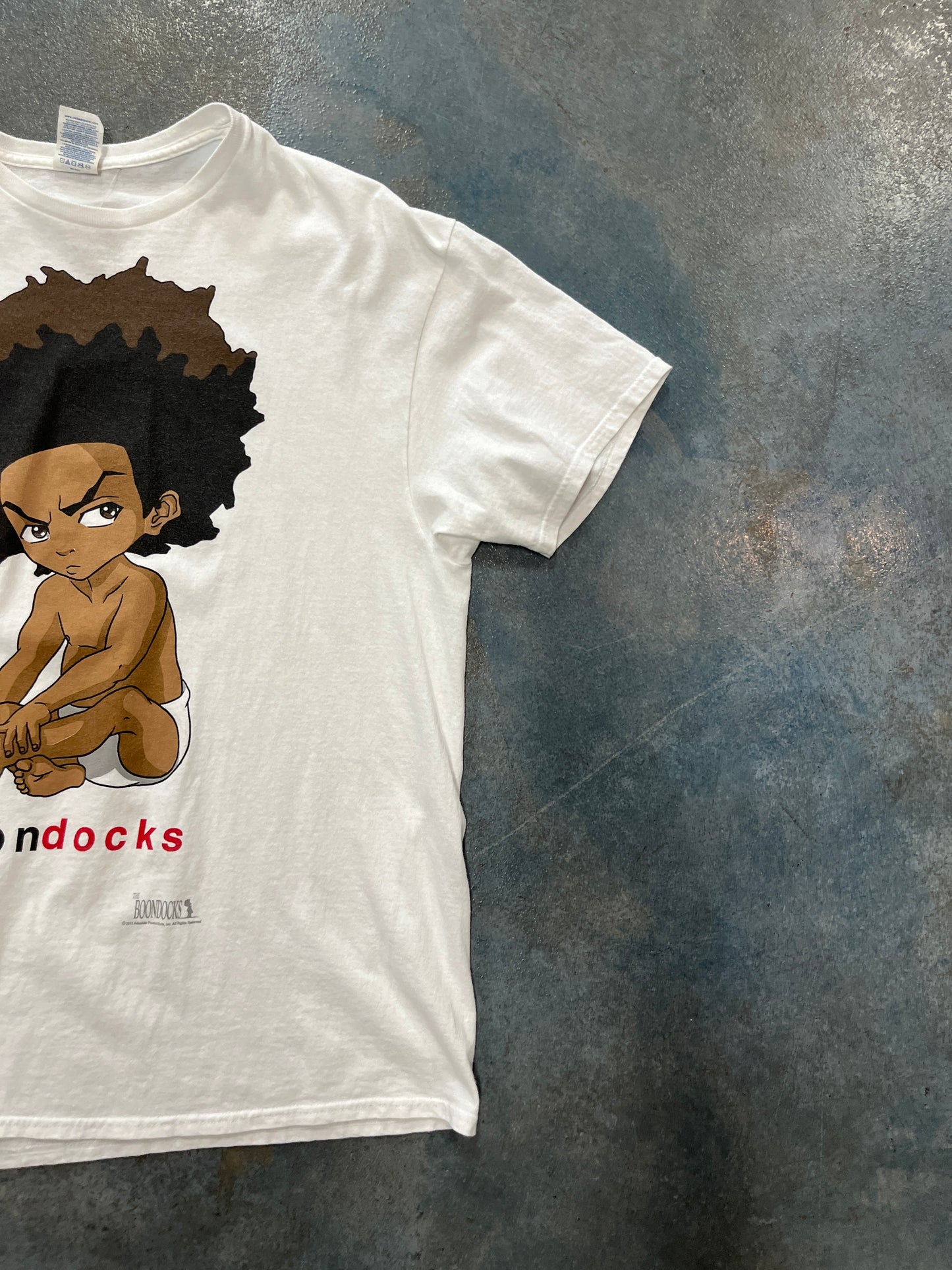 Vintage The Boondocks Adult Swim Huey Freeman White Graphic T-Shirt OTF