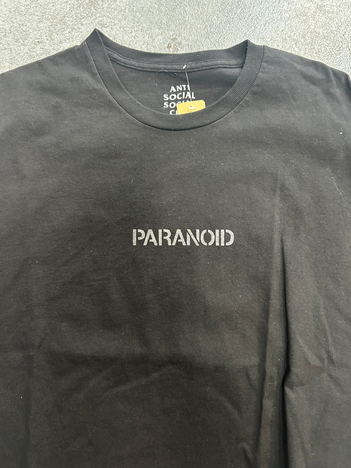 Anti Social Social Club "Paranoid" Black Tee (Z) OTF