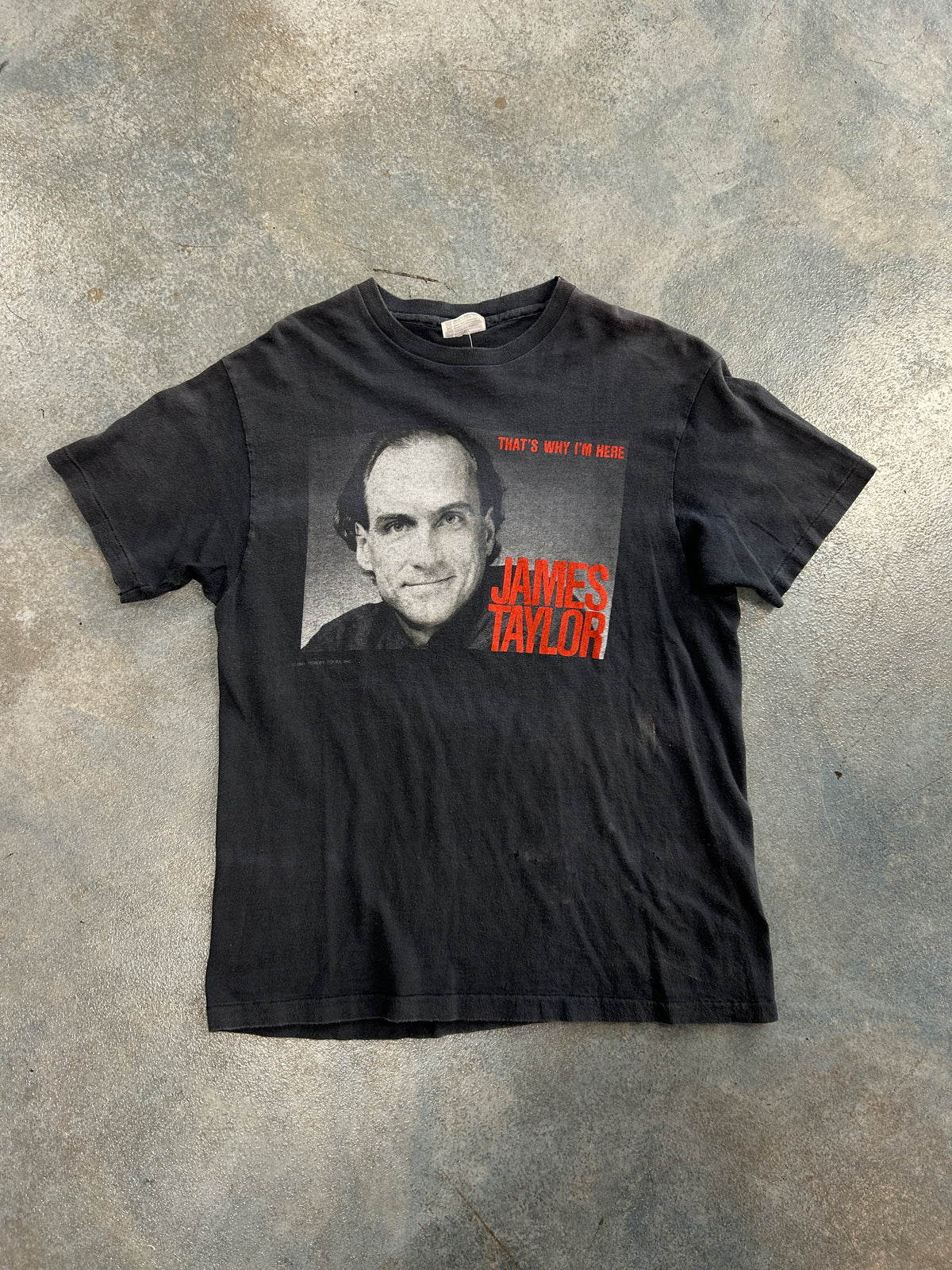 VINTAGE JAMES TAYLOR THATS WHY IM HERE BLACK TEE