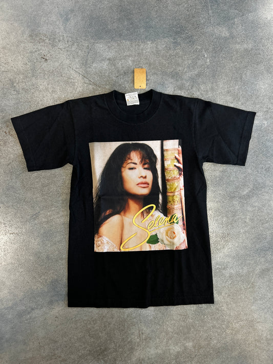 Vintage Selena Picture Black Tee