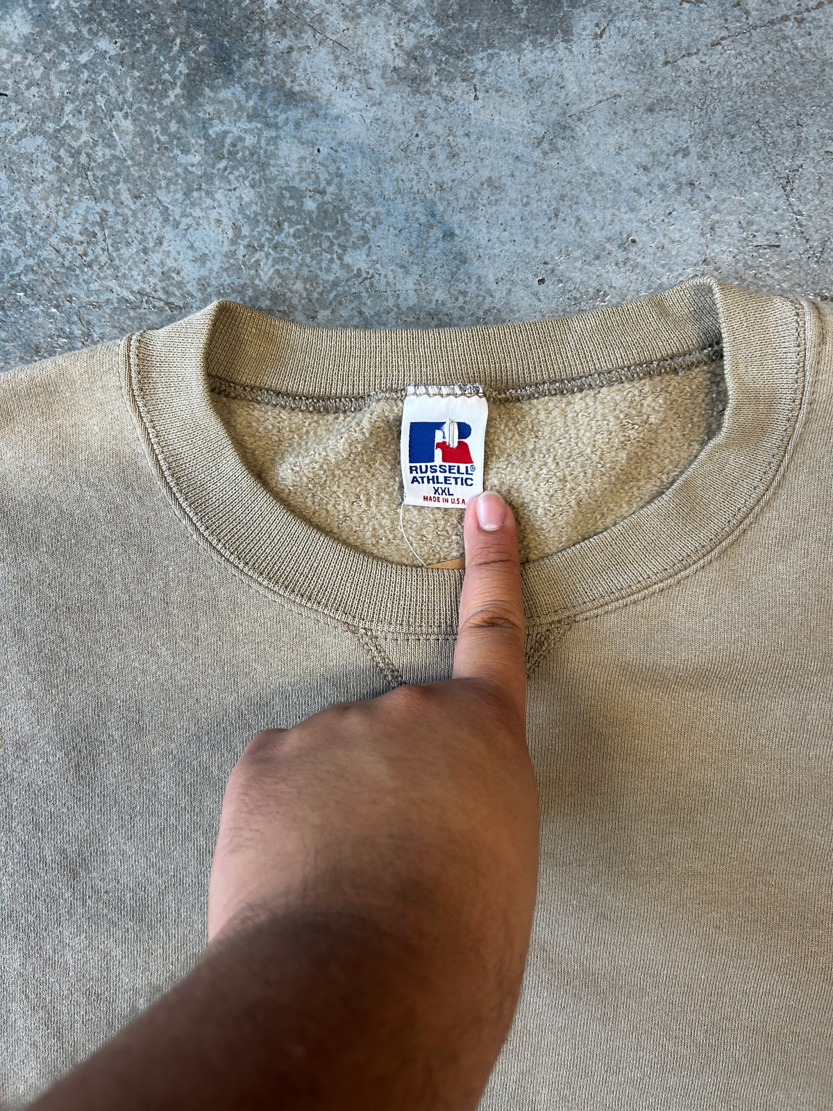Vintage Russell Athletic Tan Crewneck