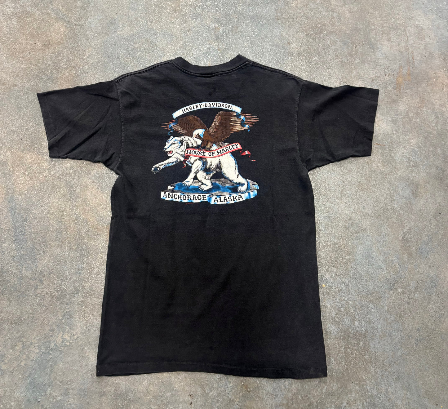 black wolf Harley-Davidson tee OTF (YC)