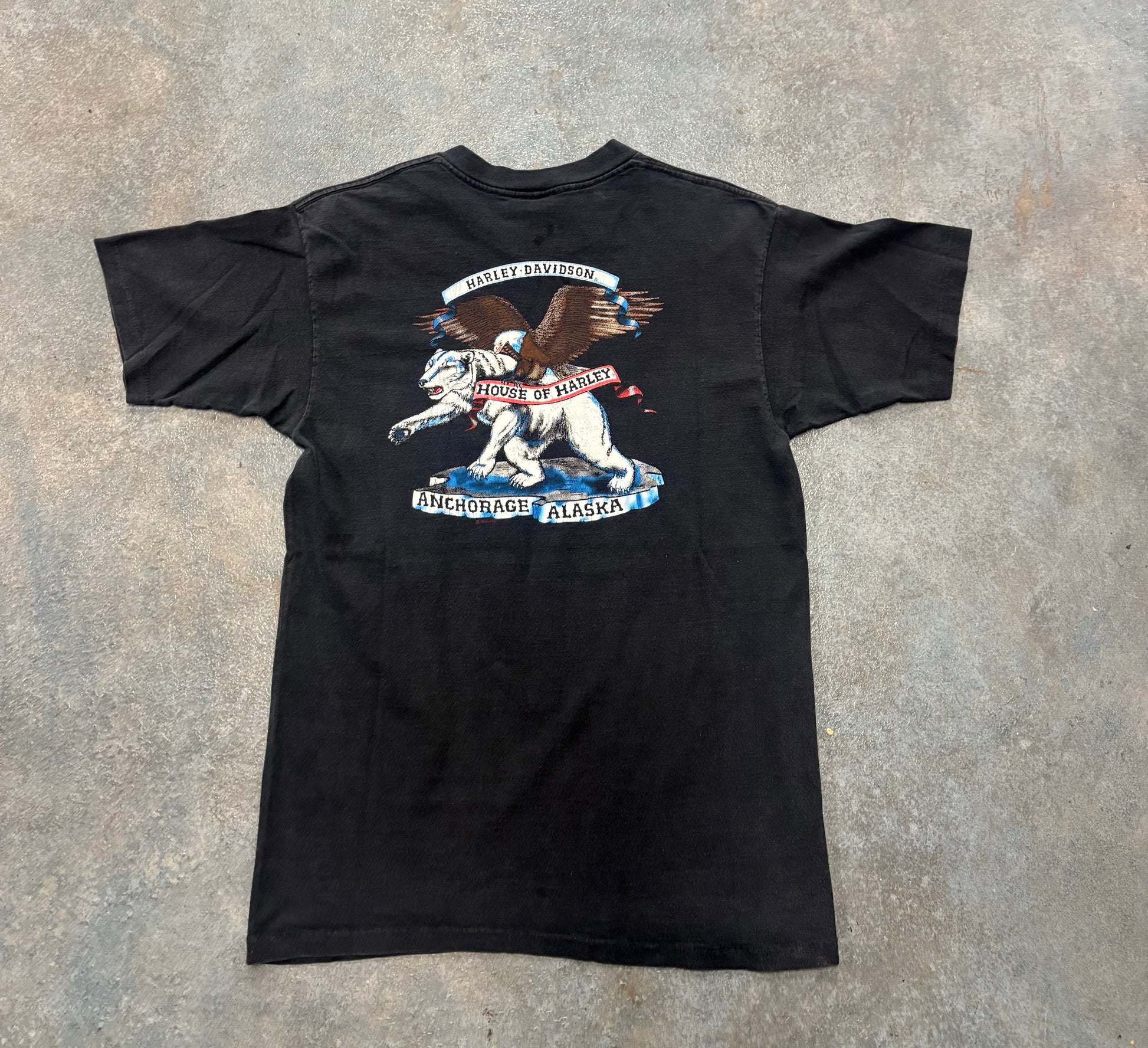 black wolf Harley-Davidson tee OTF (YC)