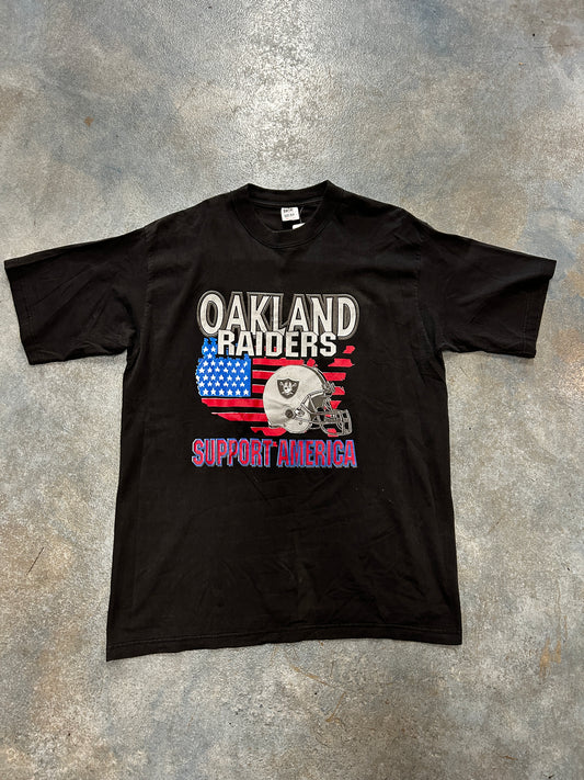OakLand Raiders Support America Tee Black OTF