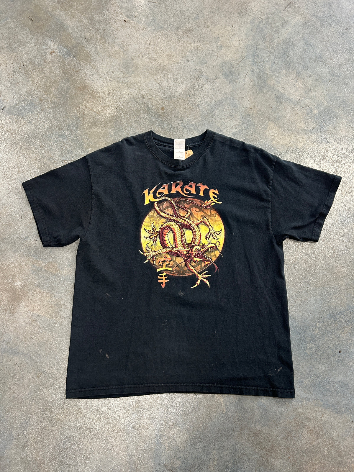 Vintage Golden Dragon KARATE Black Tee