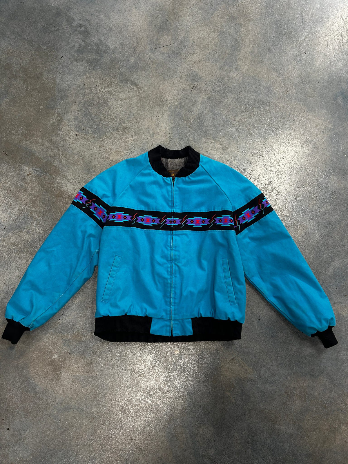 Vintage Aztec David James Blue Jacket