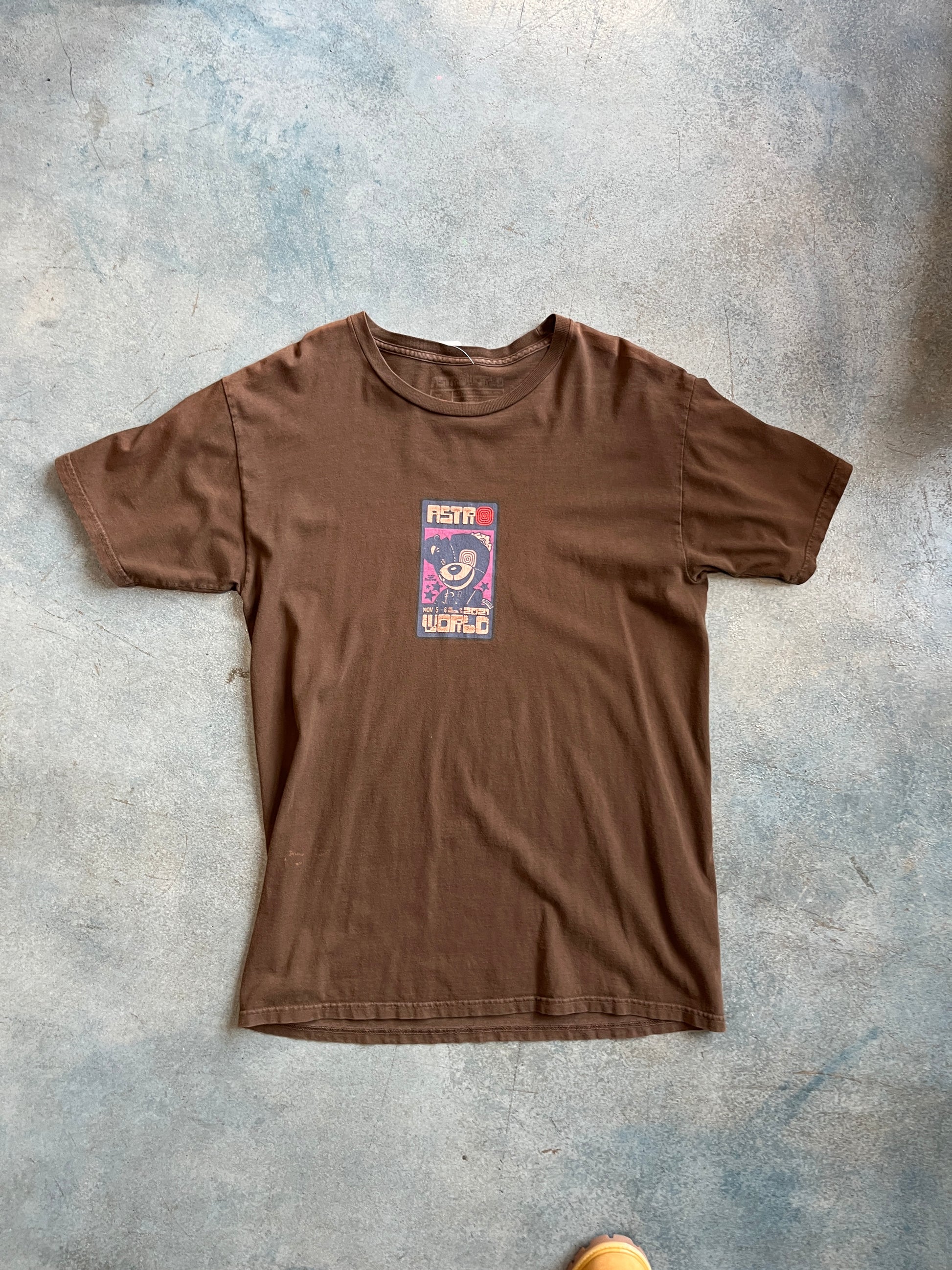 Travis Scott Astroworld Festival 2021 Tee Brown Bear OTF
