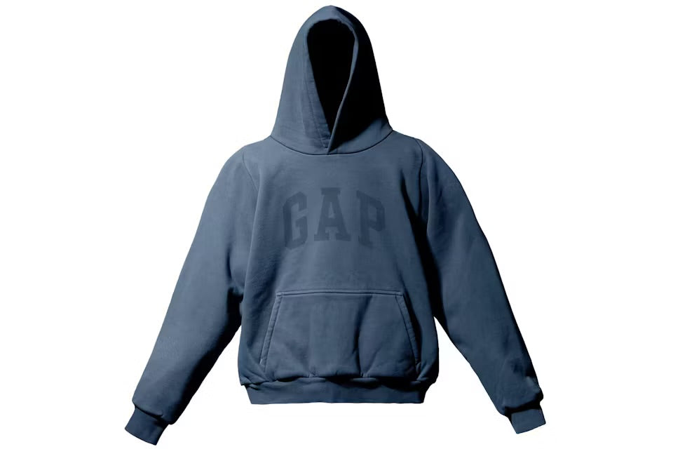 YZY Gap Balenciaga Dove Shrunken Hoodie Dark Blue
