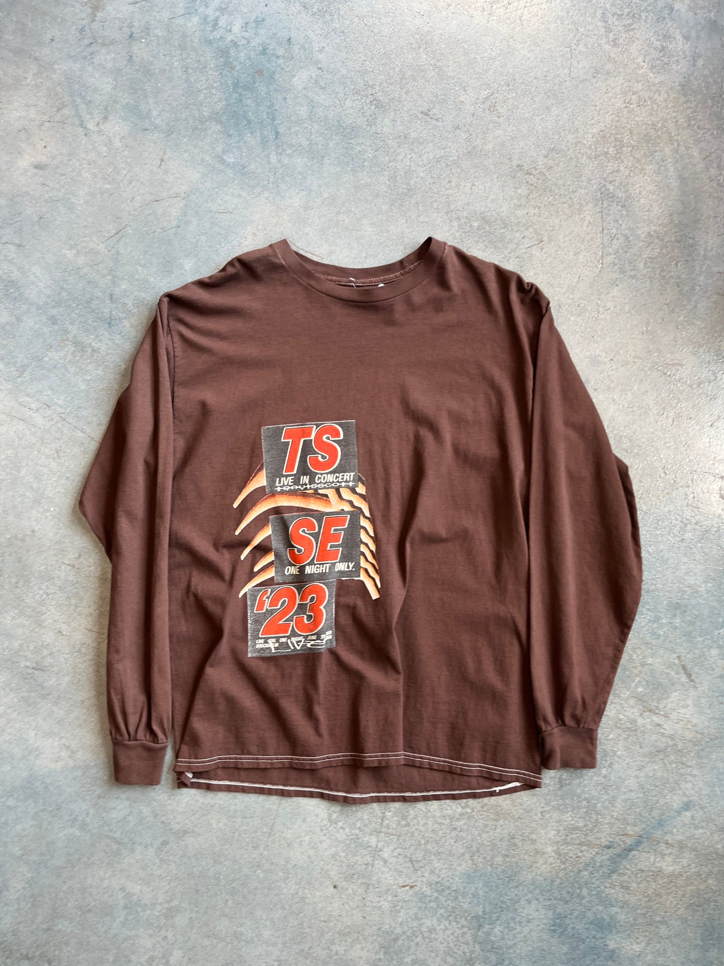 Travis Lollapalooza long Sleeve Brown M OTF