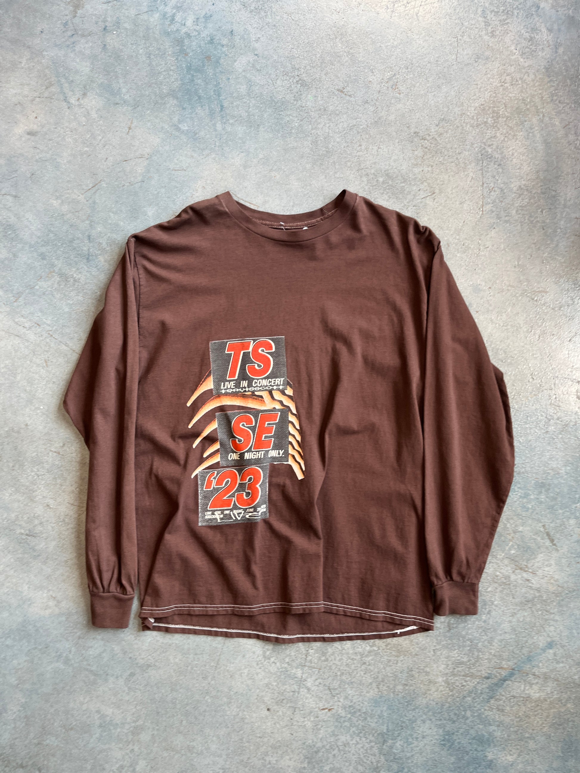 Travis Lollapalooza long Sleeve Brown M OTF