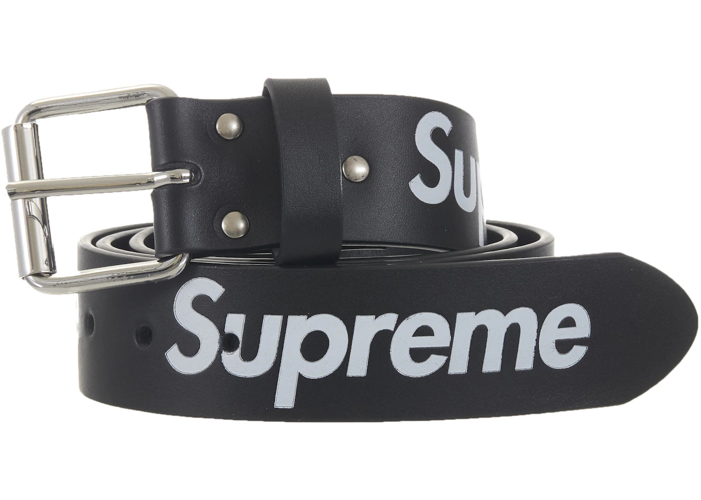 Supreme Repeat Leather Belt (FW25) Black (IC)