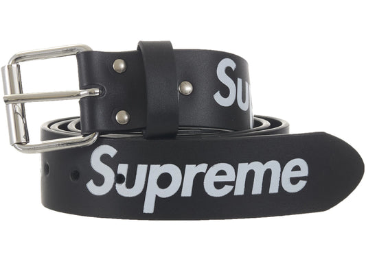 Supreme Repeat Leather Belt (FW25) Black (IC)