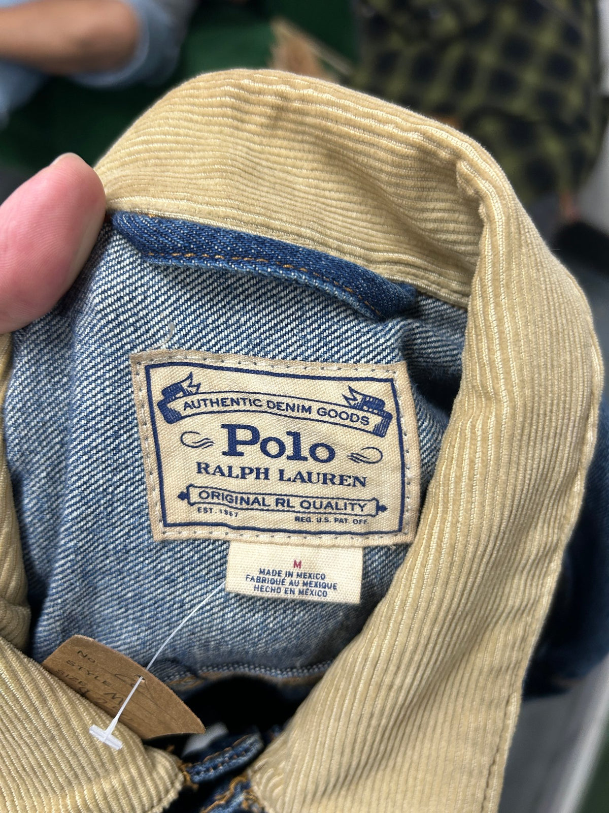 Vintage Polo Ralph Lauren Tiger Patch 1967 Dungaree Denim Trucker Jean Jacket