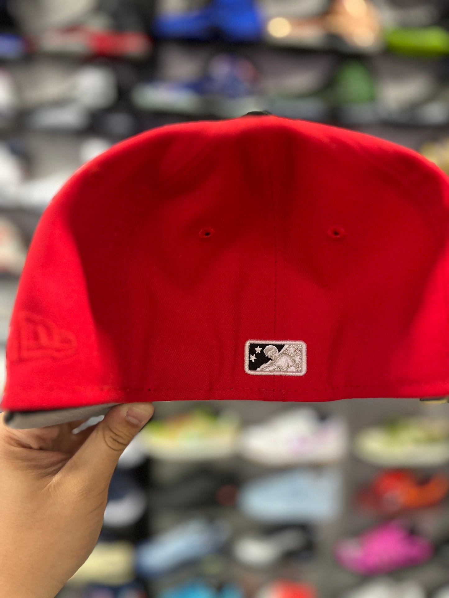 New Era 59Fifty Southwest Michigan Devil Rays Hat Cap Mens Fitted Red Hat (I)