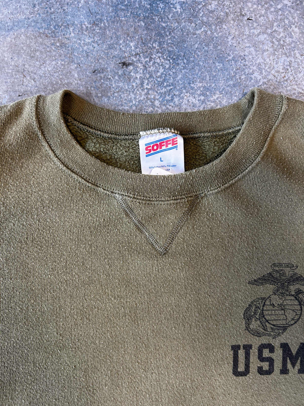 Vintage Soffe USMC Green Pullover