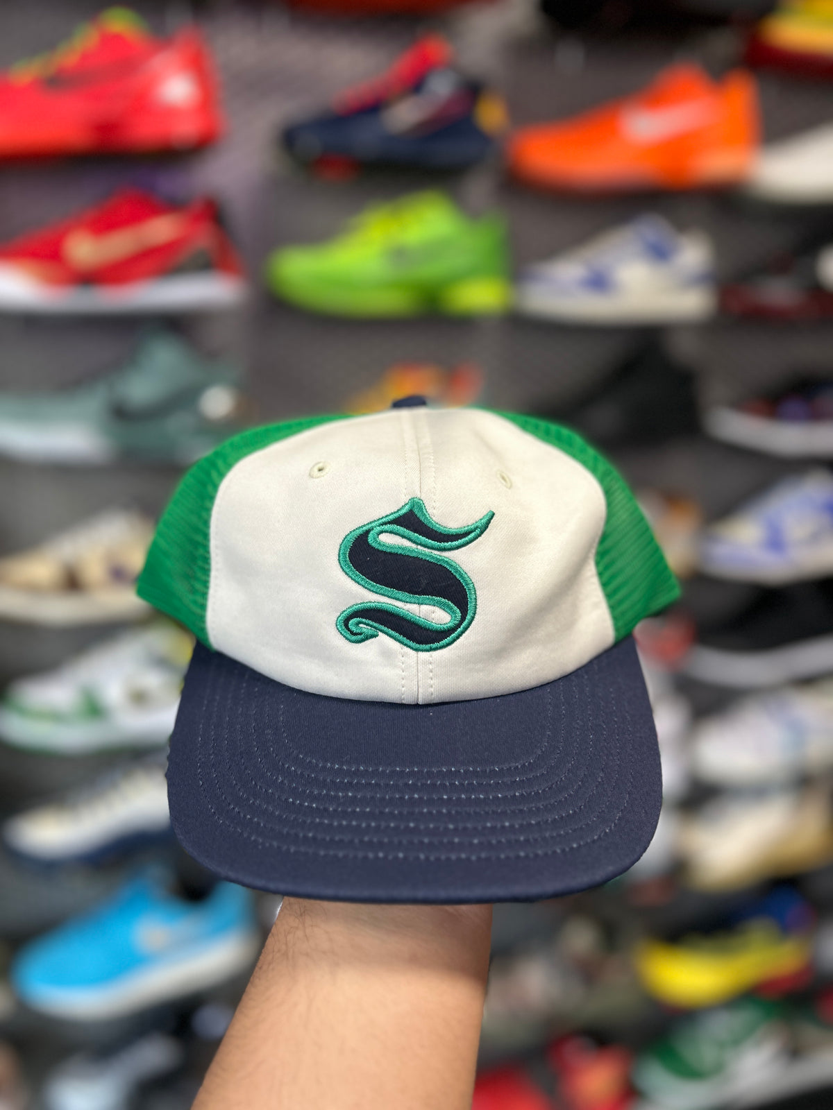 Supreme Contrast S Mesh Back 6-Panel Green