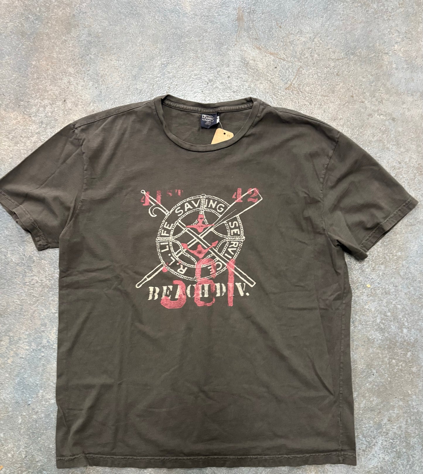 LIFE SAVING SERVICE Black Tee B59 OTF