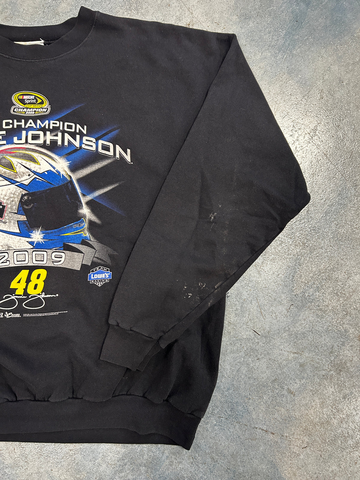 Vintage 2010 Nascar Jimmie Johnson Black Pullover