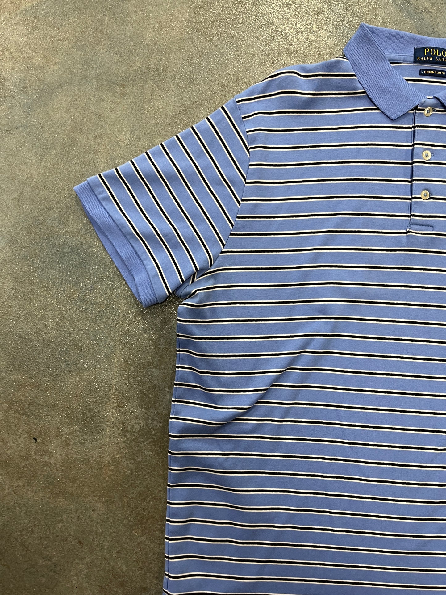 Polo Ralph Lauren Navy Blue Black Stripes B38 (RY)