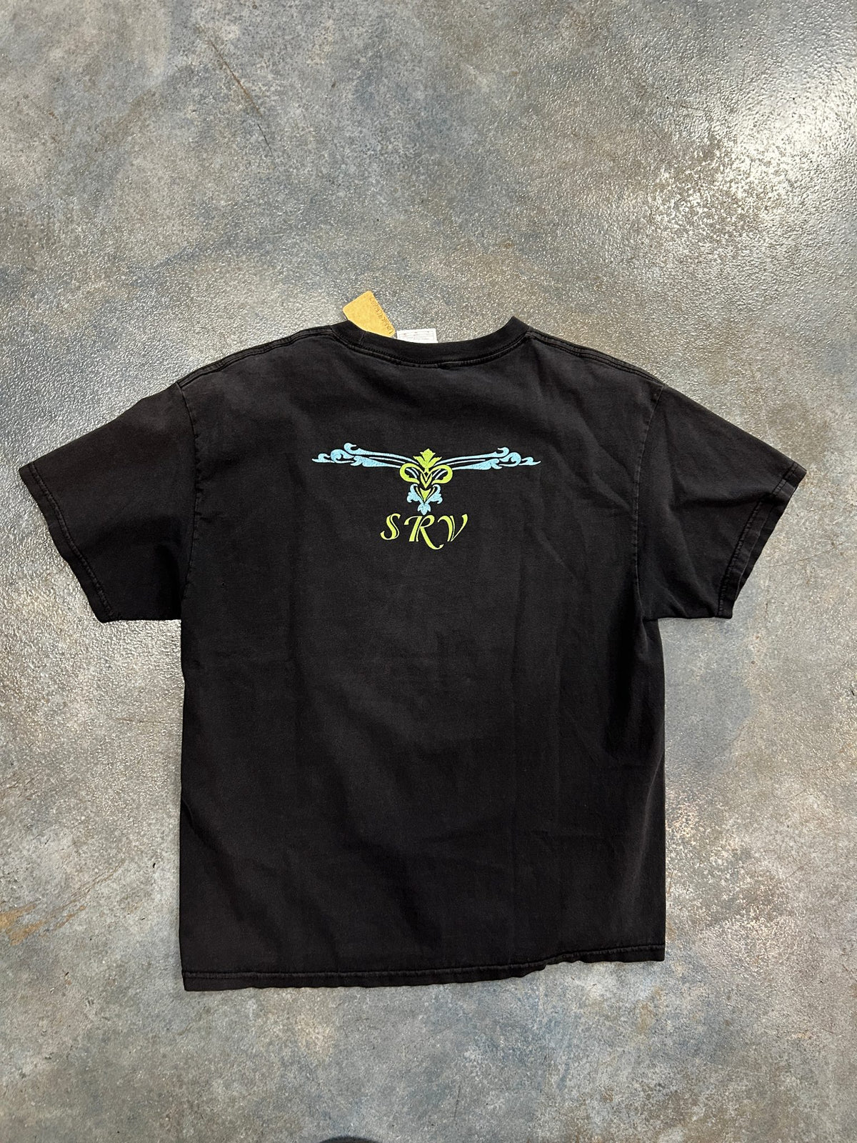 Vintage Stevie Ray Vaughan Detroit Fan Club Black Tee