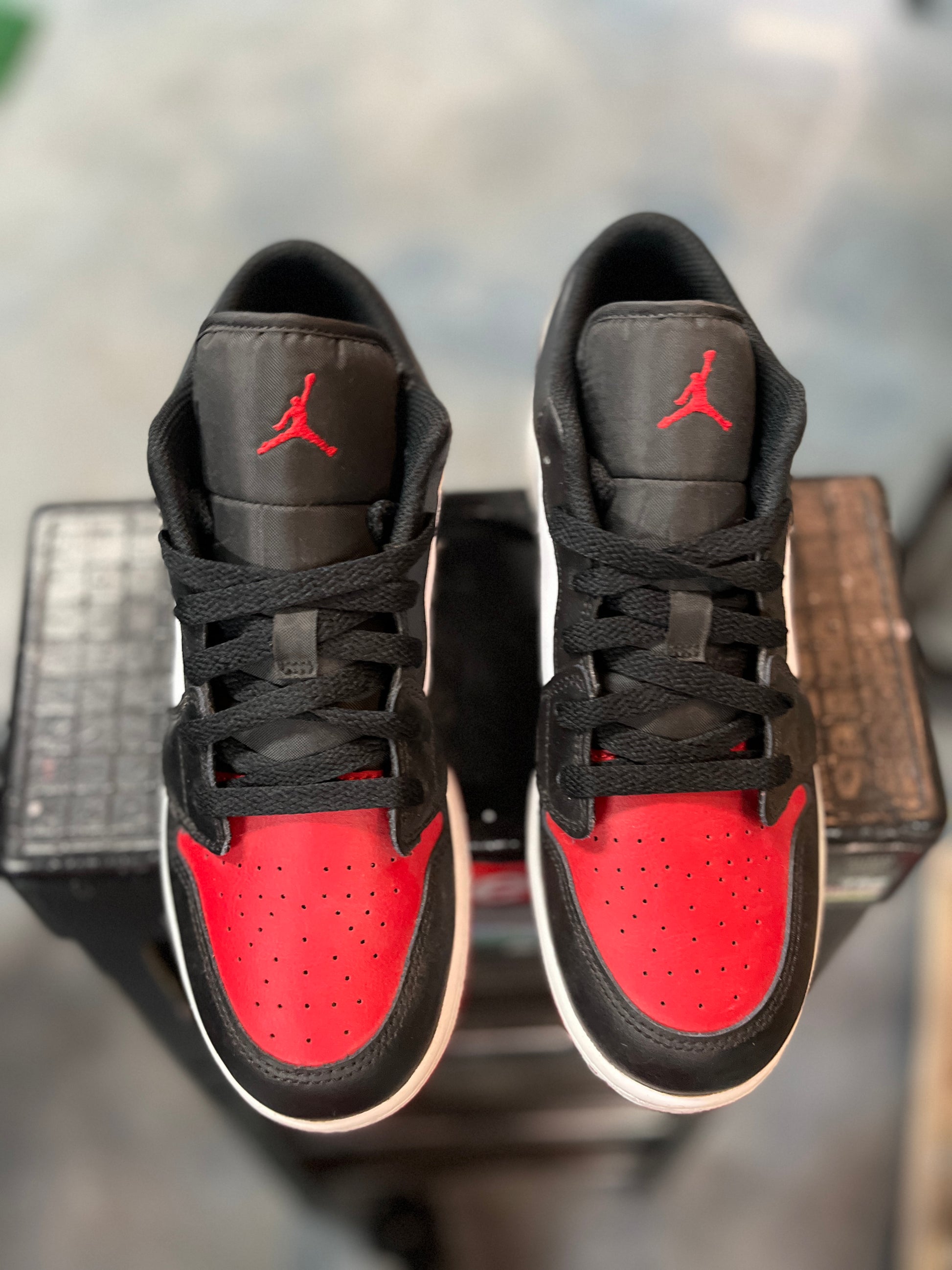 Jordan 1 Low Bred Toe 2.0 (GS) (YC)