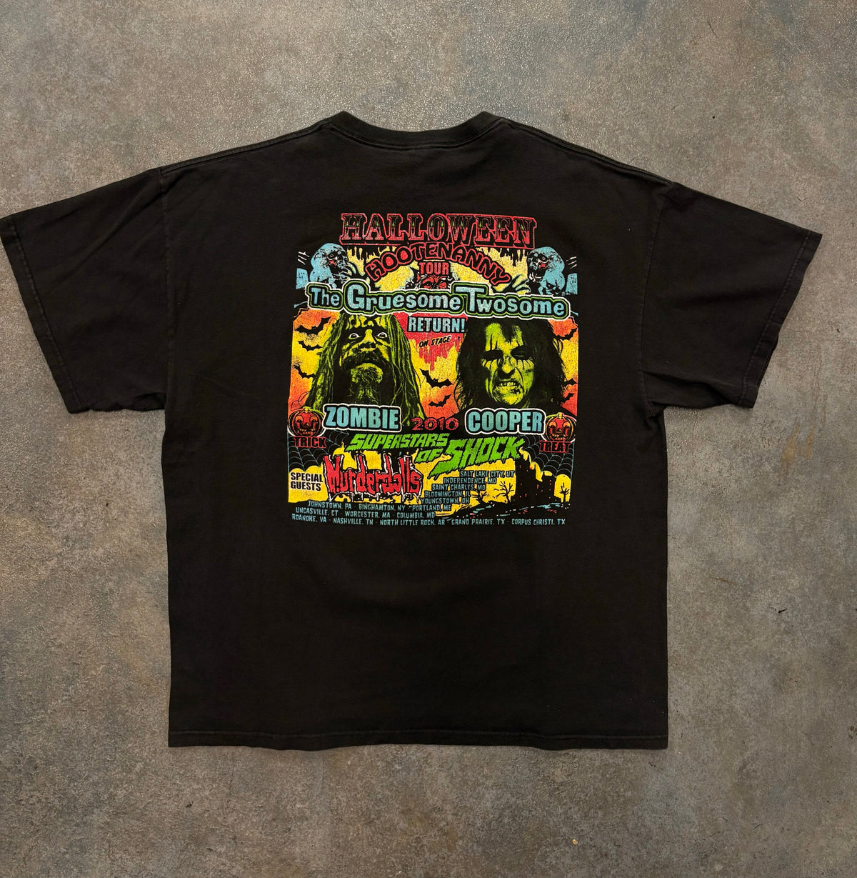 Rob Zombie Alice Cooper Black Tee B46