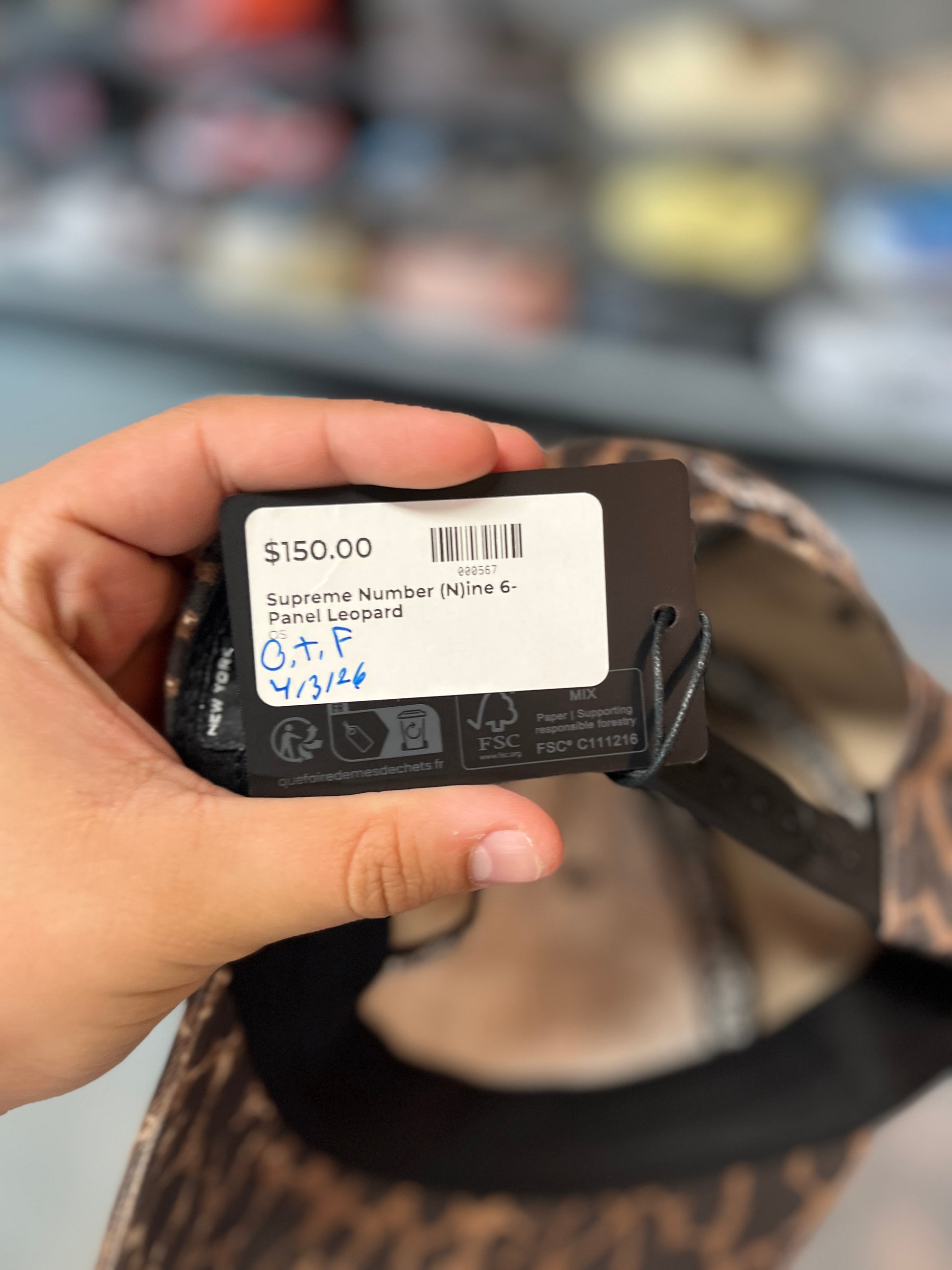 Supreme Numberine 6-Panel Leopard OTF