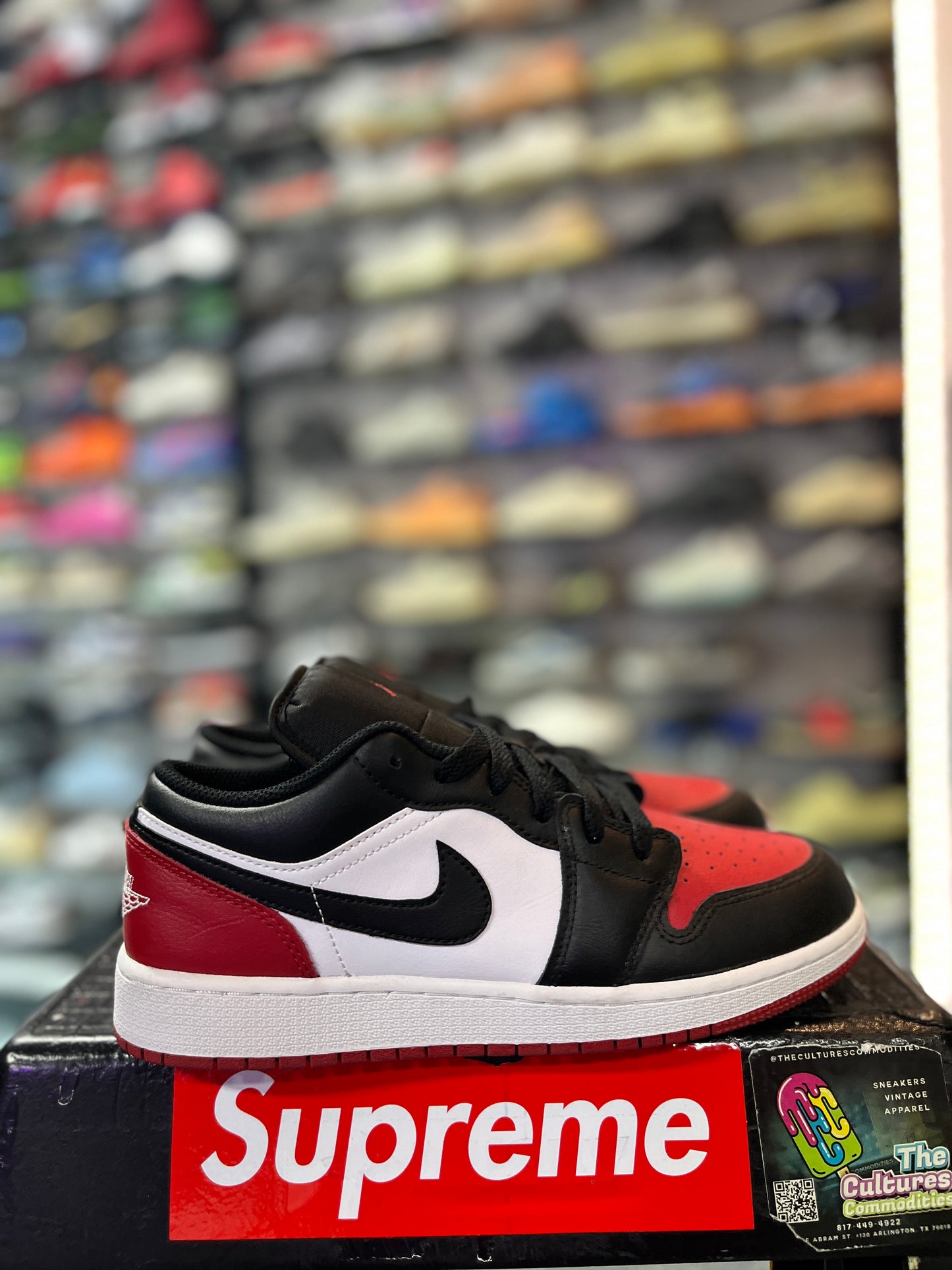Jordan 1 Low Bred Toe 2.0 (GS) (YC)