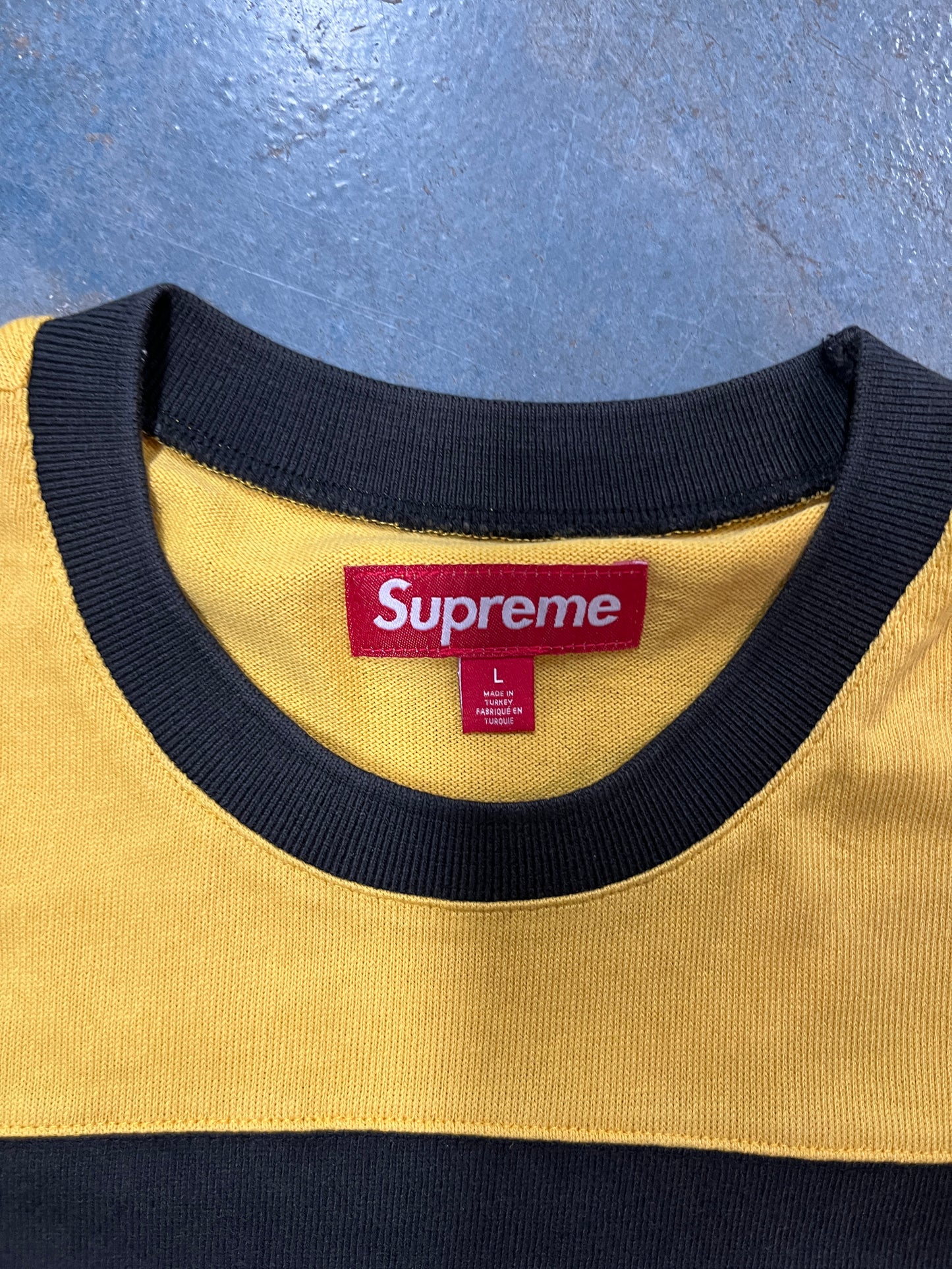 Supreme Football Jersey Top Bumble Bee Black/Yellow OTF (YL)