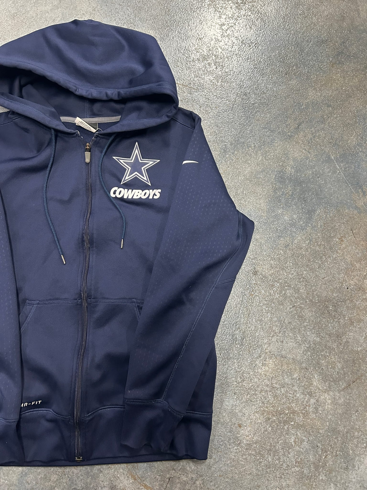 Nike Therma-FIT NFL Dallas Cowboys Full Zip Hoodie Navy