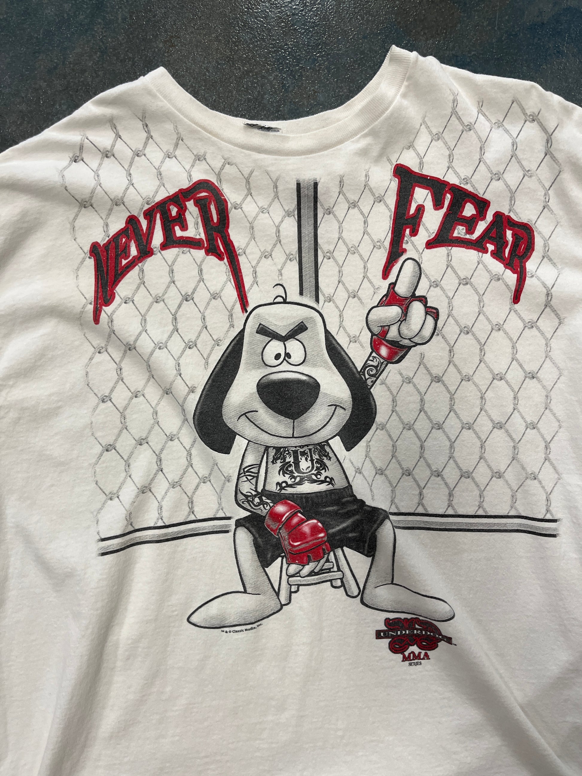 VTG Underdog MMA Series Never Feat T-Shirt Solid White OTF