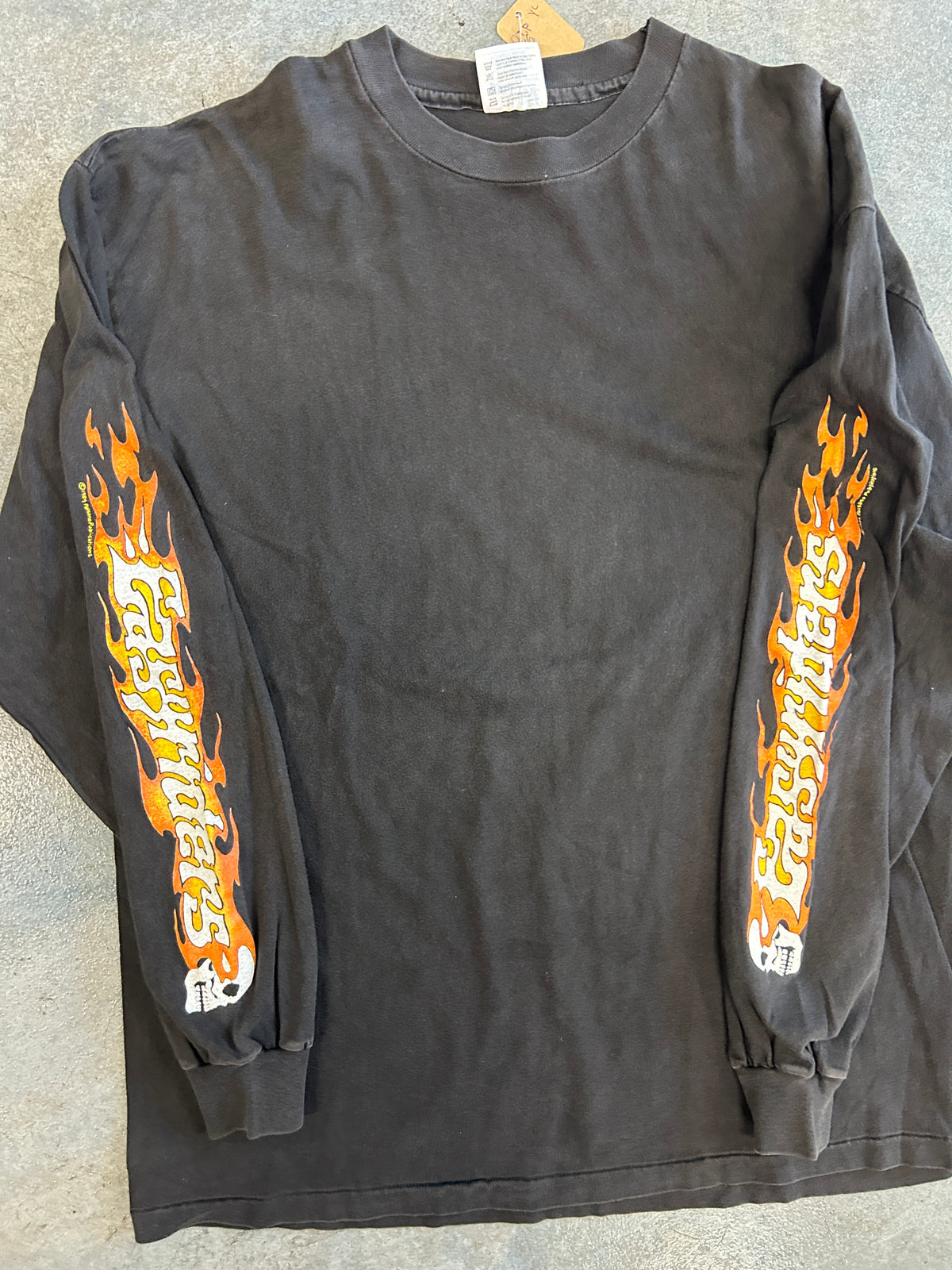 Vintage EasyRiders Daytona Long Sleeves Flames Black Tee