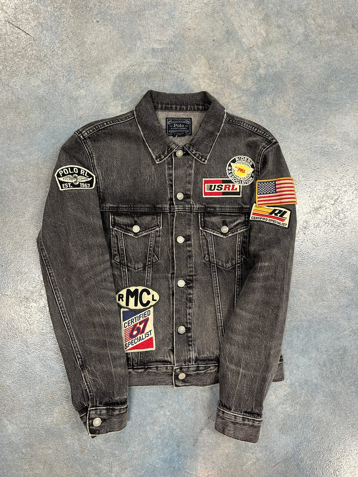Vintage Polo Ralph Lauren Denim Jacket 1967 Black