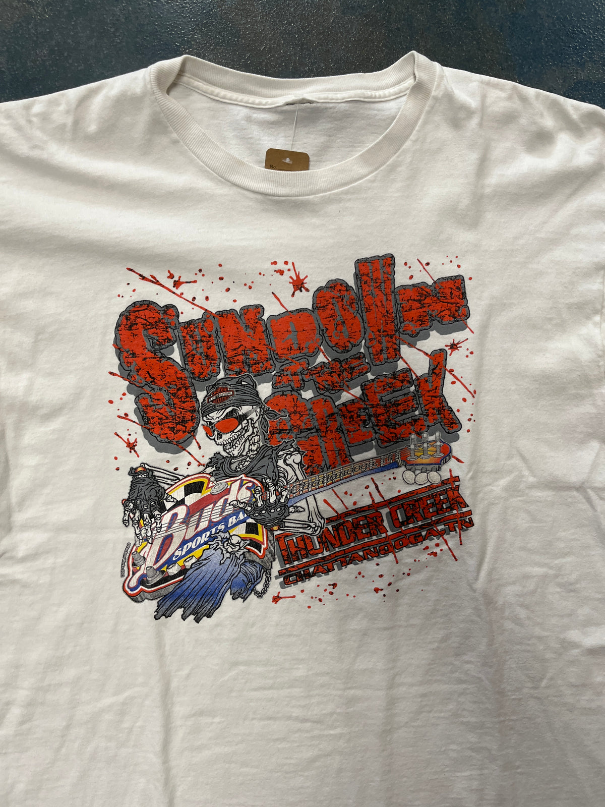 Vintage Harley-Davidson “Sundown Creek” Chattanooga, Tennessee White T-Shirt (RC) OTF