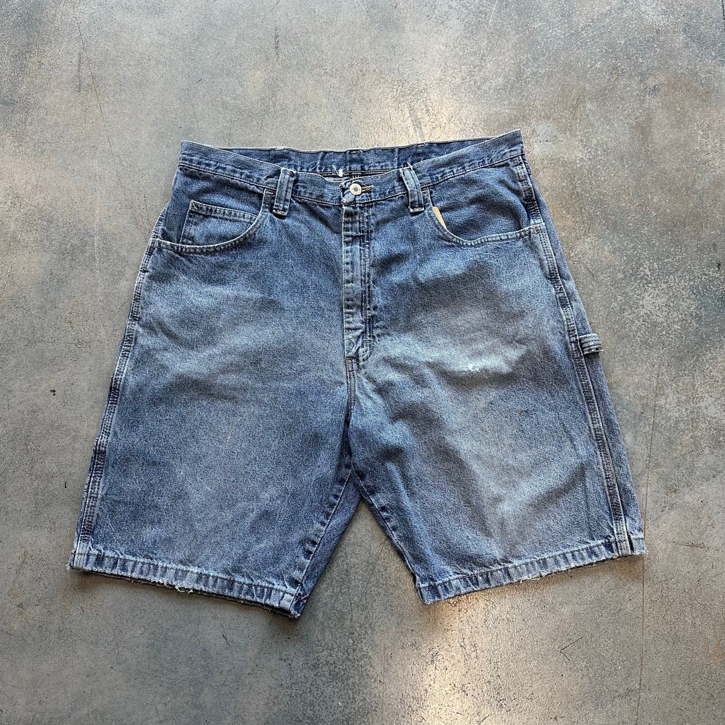 Wrangler Mix Light Dark Wash Carpenter Denim Jorts 36W (RZ) OTF