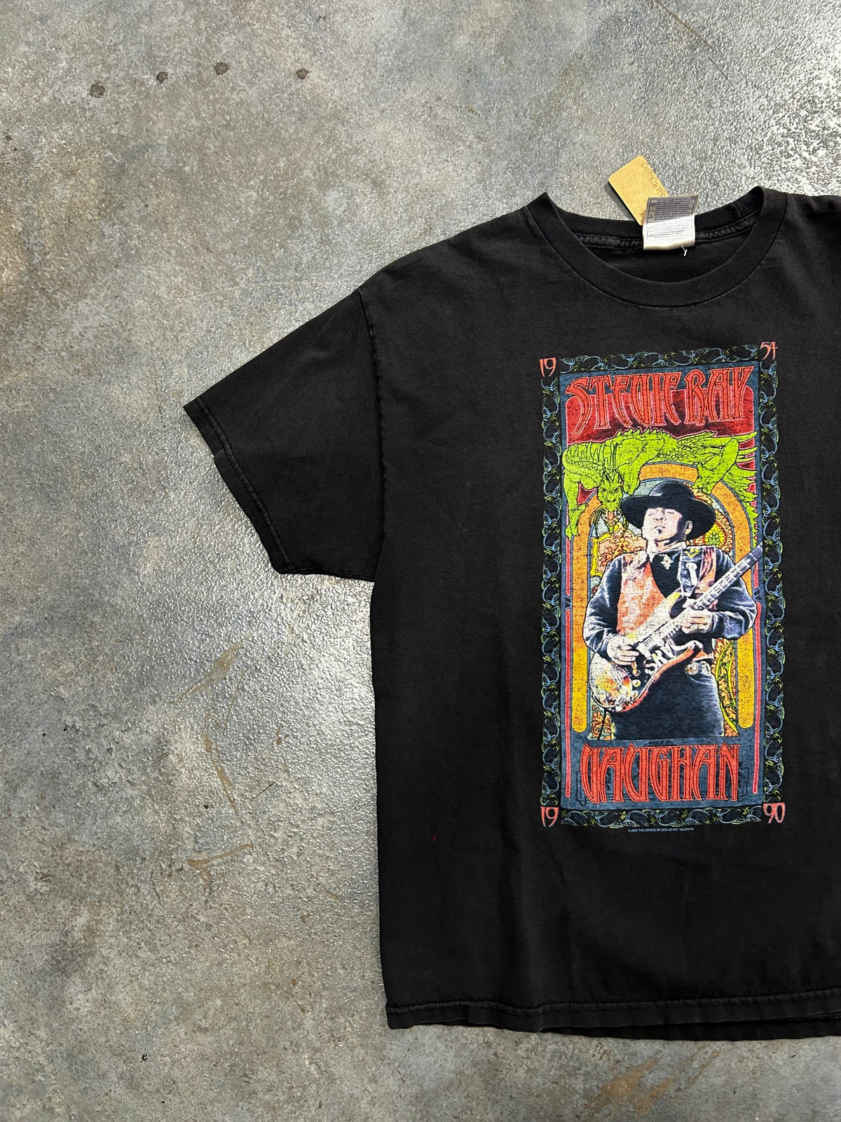 Vintage Stevie Ray Vaughan Detroit Fan Club Black Tee