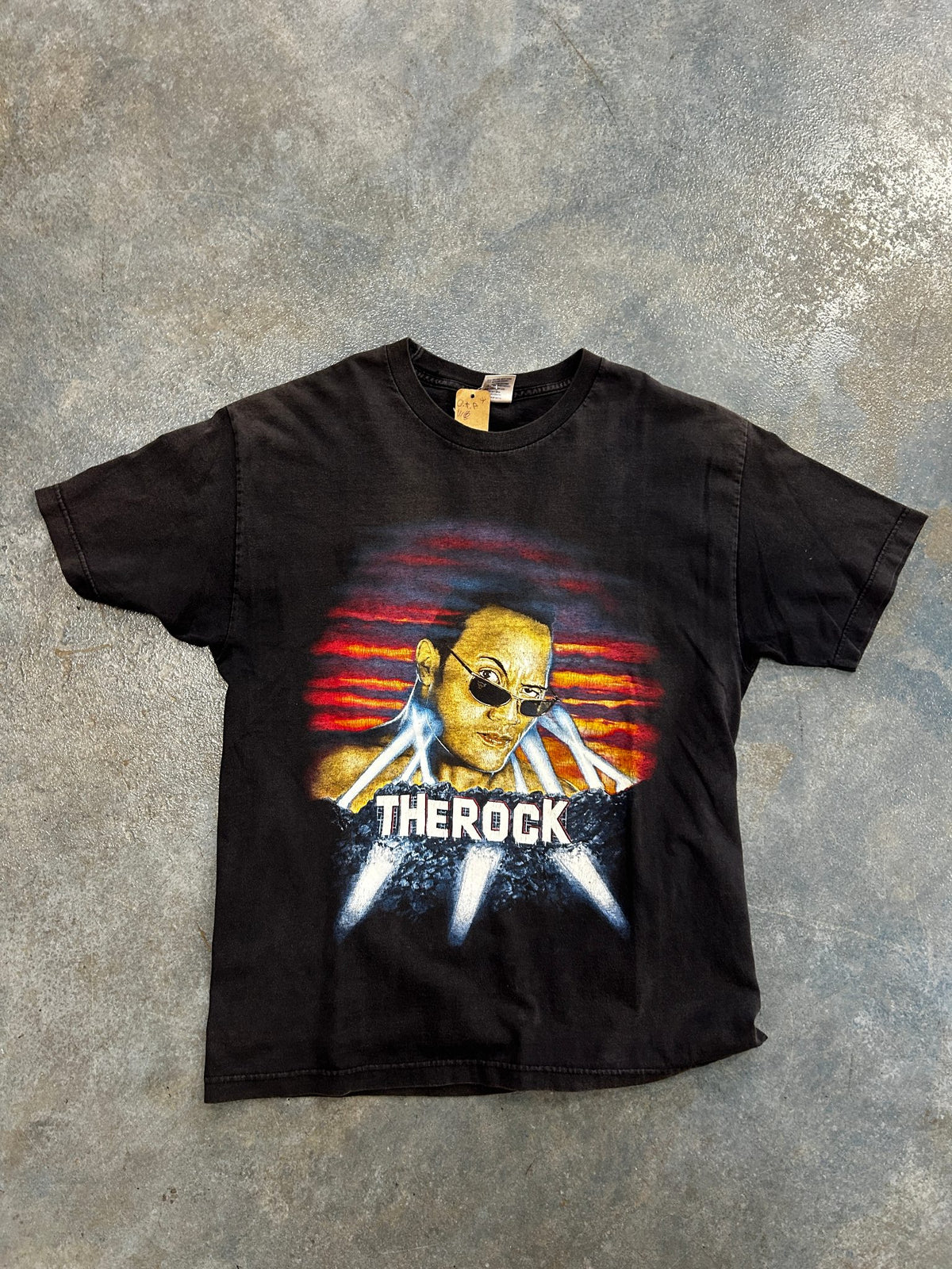 Vintage 2000 The Rock Black Tee