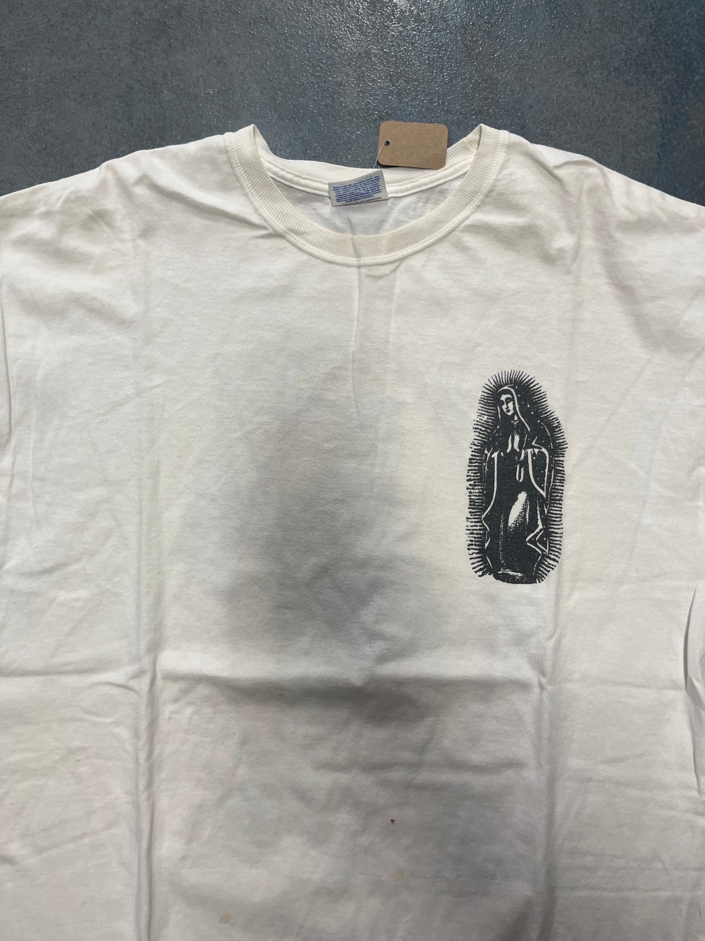 Vintage Saint Mary Virgin Of Guadalupe Graphic White T-Shirt OTF