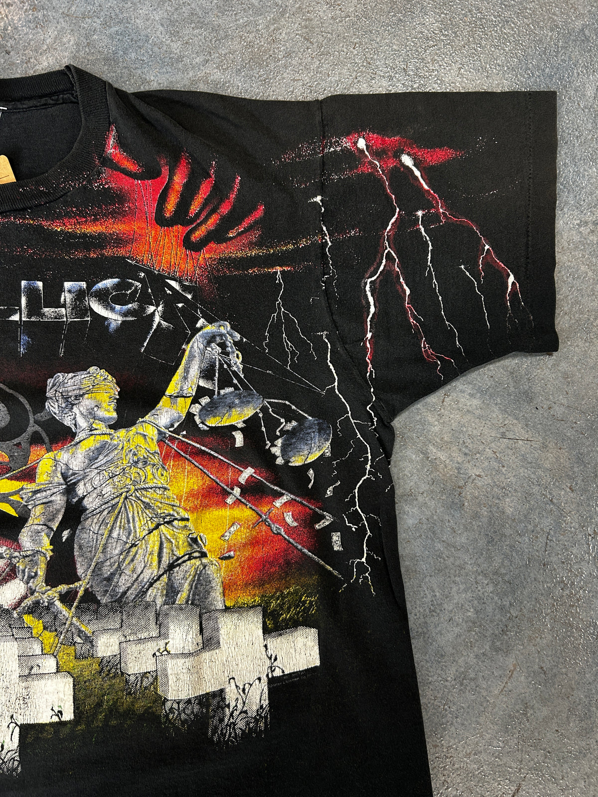 Vintage 90s Metallica And Justice For All Shirt XL AOP Fruit Of The Loom USA Tee B66